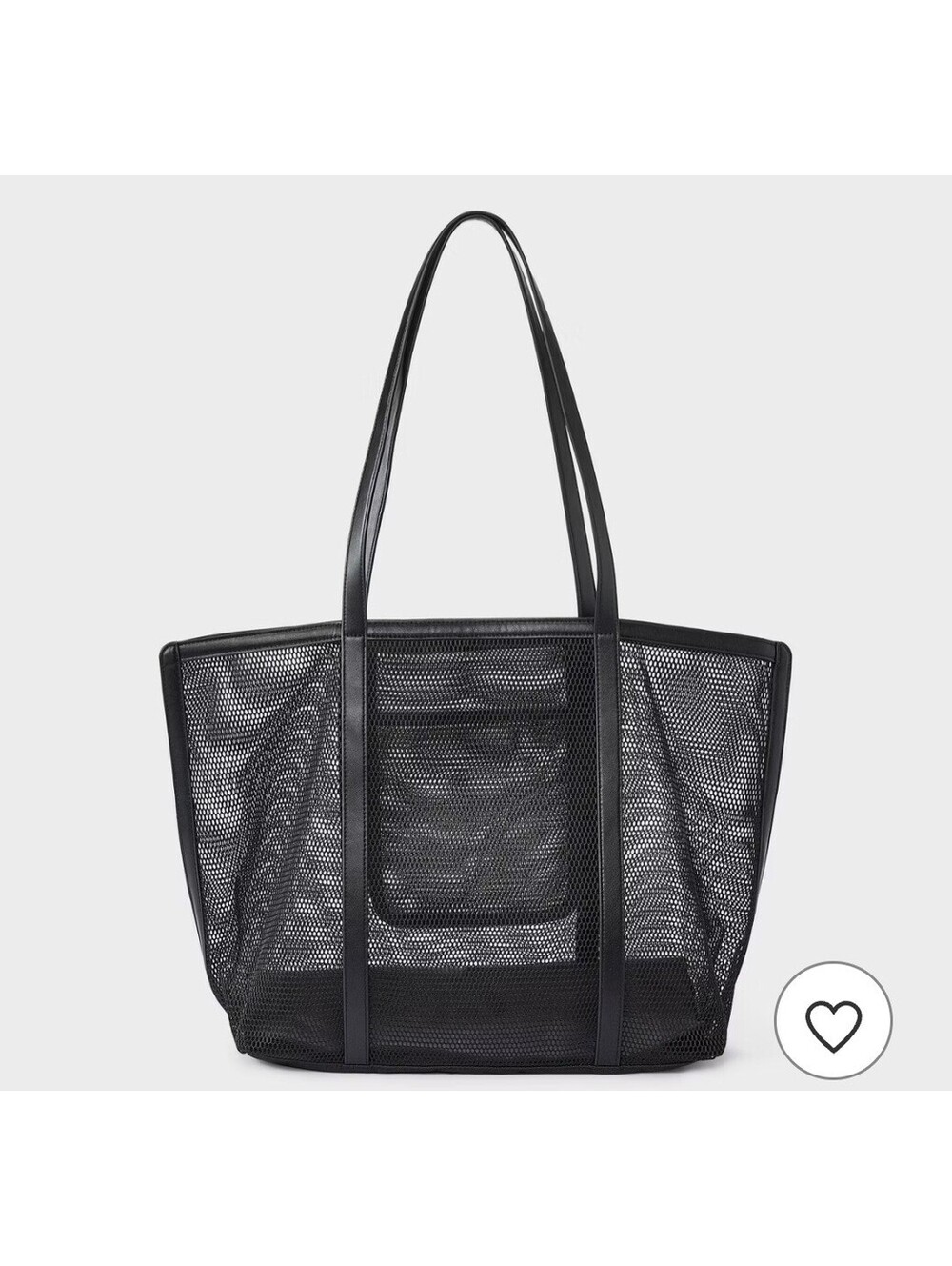 New Lot Of 2 Shade And Shore Black Mesh Tote Bags With Inner Pouch